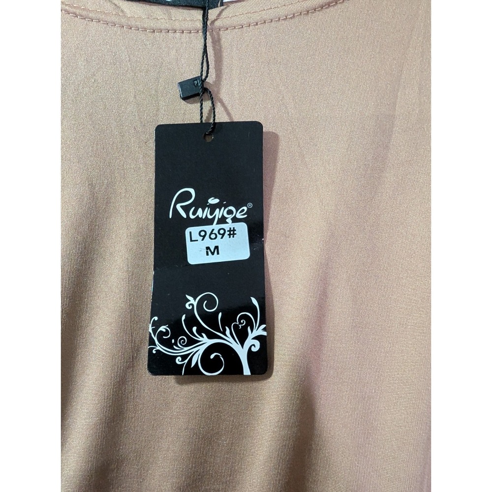 Ruiyize Womens Maxi Dress Medium NWT Tan Stretch Minimalist Lounge Dress - Picture 6 of 9
